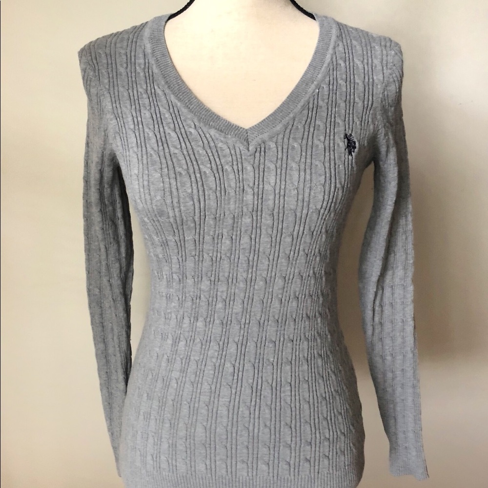 NWOT U.S Polo Assn. Grey V-Neck